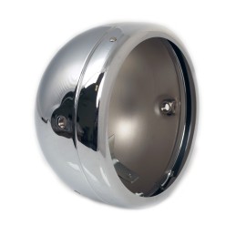 LAMPE DE PHARES AVANT CHROME LUCAS STYLE 5 3/4 "145 MM AVEC SUPPORT LATÉRAL MOTOCYCLETTE