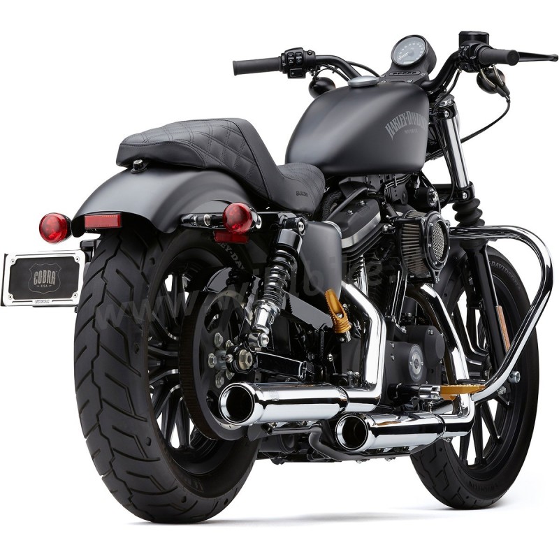 CHROME MUFFLERS EXHAUSTS 3" SLIP-ON COBRA NH HARLEY DAVIDSON XL SPORTSTER 14-21