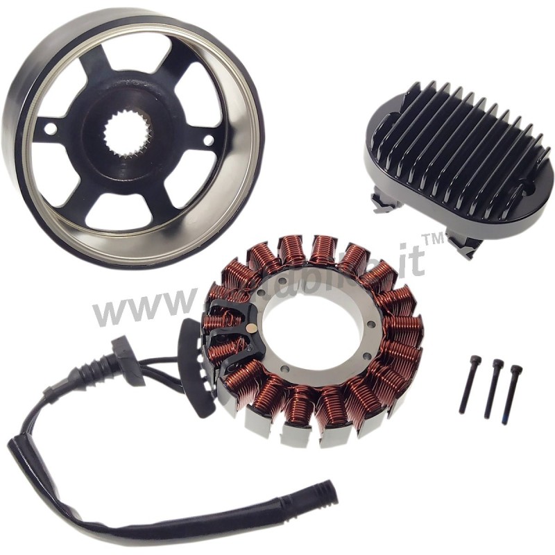 KIT DE CHARGE STATOR ET REGULATEUR NOIR HARLEY DAVIDSON SOFTAIL M-EIGHT 18-22