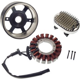 LADEKIT STATOR UND REGLER VERCHROMT HARLEY DAVIDSON SOFTAIL M-EIGHT 18-22
