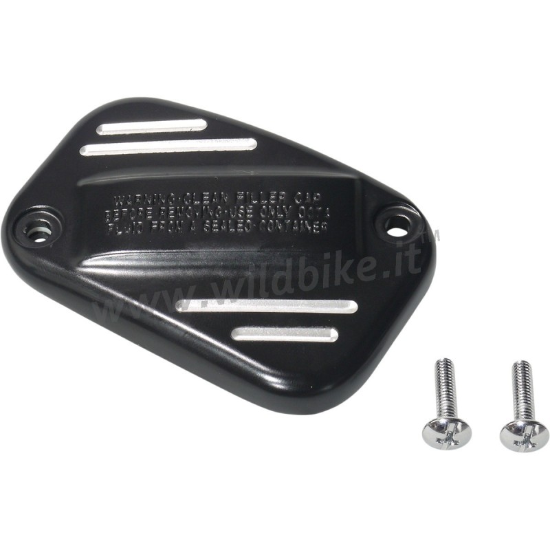 TAPPO SERBATOIO FRENO ANTERIORE FINNED NERO HARLEY DAVIDSON SOFTAIL M-EIGHT 18-22