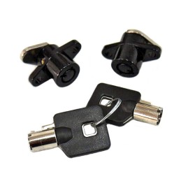 KIT DI SERRATURE NERE CON CHIAVI PER BORSE RIGIDE HARLEY DAVIDSON TOURING 93-13