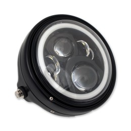 LED HEADLIGHT EU APPROVED 200 MM SUPERLIGHT ANGEL EYE FOR MOTORCYCLE