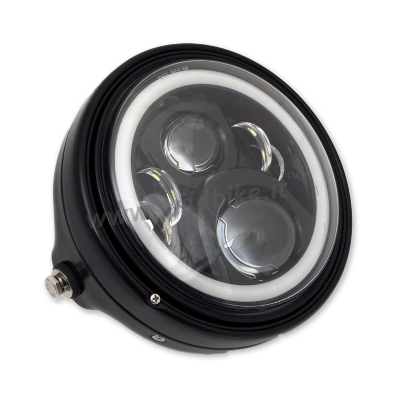 PHARES AVANT LED EU APPROUVÉ 200 MM SUPERLIGHT ANGEL EYE POUR MOTOCYCLETTE