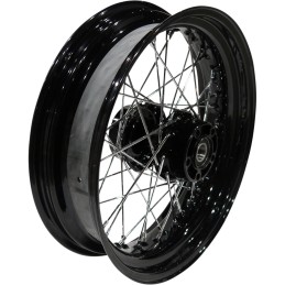 BLACK REAR WHEELS REPLACEMENT LACED 40 SPOKES 17"x 4.5" W/O ABS HARLEY DAVIDSON FXD DYNA 08-17