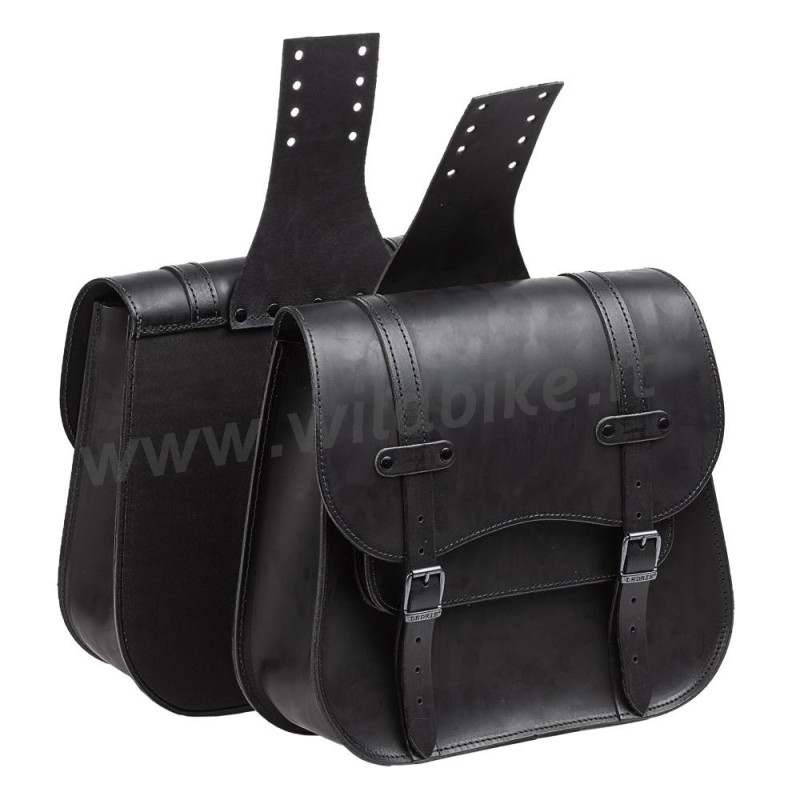 SATTELTASCHEN LEDER SCHWARZE POSTMAN ECHTE LEDER FÜR CUSTOM-MOTORRÄDER UND HARLEY DAVIDSON