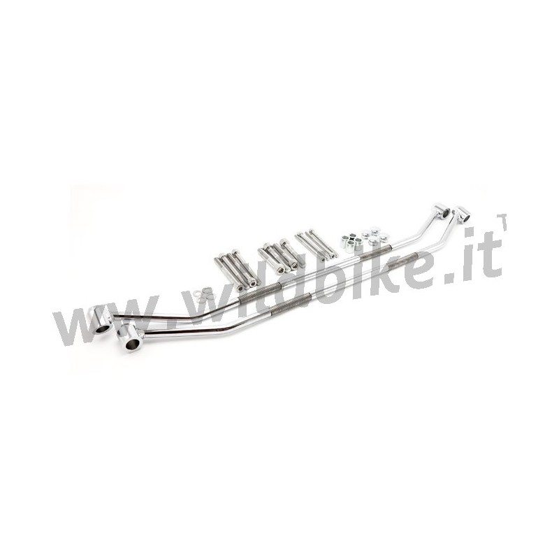 CHROME UNIVERSAL ADJUSTABLE SUPPORT CARRIER FOR MOTORCYCLE SADDLEBAGS