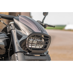 BLACK AGGRESSOR HEADLIGHT FAIRING HARLEY DAVIDSON FXFB/S SOFTAIL FAT BOB 2018-25