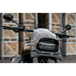 SCHEINWERFERVERKLEIDUNG SCHWARZER AGGRESSOR HARLEY DAVIDSON FXFB/S SOFTAIL FAT BOB 2018-25