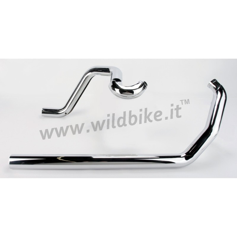 CHROME BASSANI TRUE DUALS HEADER SYSTEM HARLEY DAVIDSON FLH FLT TOURING 95-08