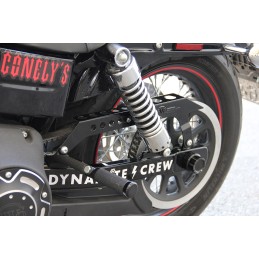 COPRI CINGHIA SUPERIORE CULT WERK FORATO NERO HARLEY DAVIDSON FXD DYNA 06-17