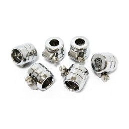 Extrémités des tuyaux avec des colliers GROOVED CHROME 1/4 "
