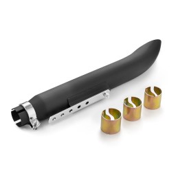 MUFFLER EXHAUST UNIVERSAL TURN OUT CAFE RACER BLACK FOR CUSTOM MOTORCYCLE