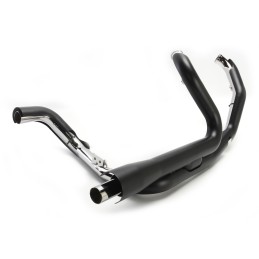 SISTEMA COLLETTORI DOPPI COBRA PRO CHAMBER NERI SCARICHI HARLEY DAVIDSON FLH/FLT TOURING 17-22