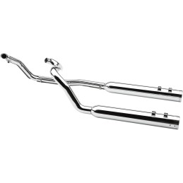 CHROME HEADPIPES EXHAUST COBRA TRUE DUALS HARLEY DAVIDSON FLH/FLT TOURING 07-08