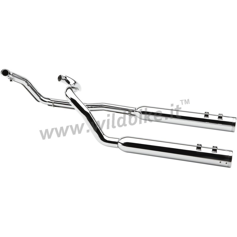 CHROME HEADPIPES EXHAUST COBRA TRUE DUALS HARLEY DAVIDSON FLH/FLT TOURING 07-08