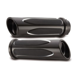 BLACK GRIPS ARLEN NESS® DEEP CUT FOR HARLEY DAVIDSON