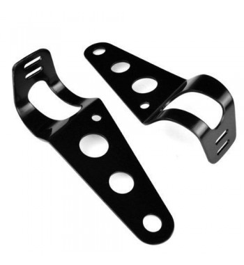 SIDE-MOUNT HEADLIGHT FORK BRACKETS BLACKS 32-45 MM MOTORCYCLE AND HARLEY DAVIDSON
