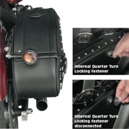 KIT DE FIXATION RAPIDE SACOCHES S4 HARLEY DAVIDSON  FXS FLS SOFTAIL 07-17