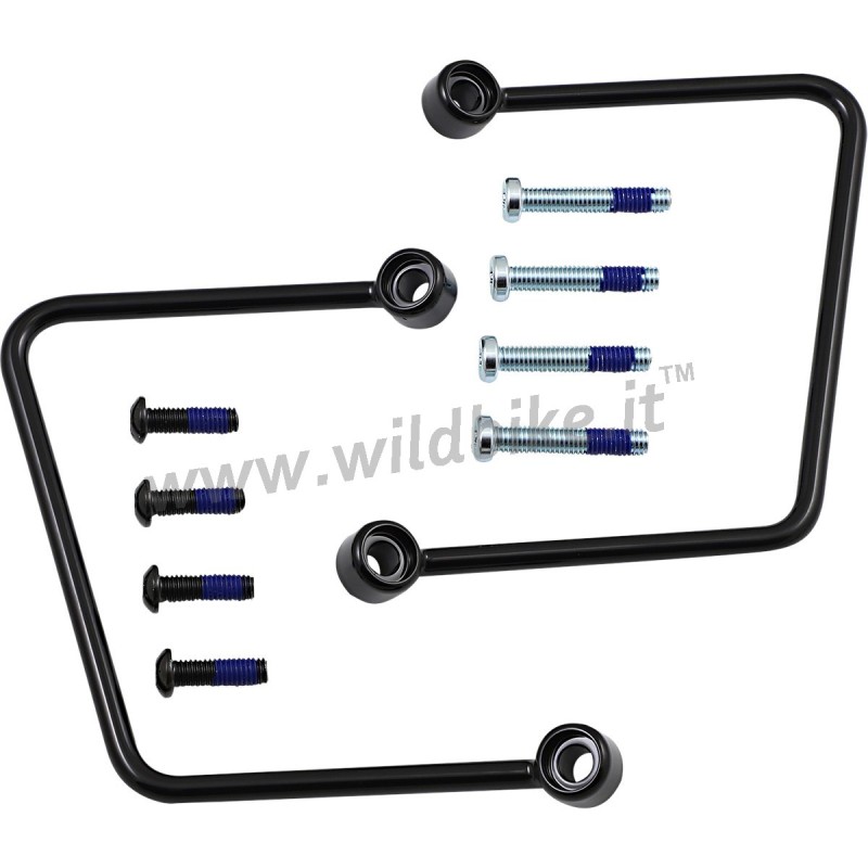 BLACK SADDLEBAGS SUPPORT KIT FOR HARLEY DAVIDSON SOFTAIL M-EIGHT 18-24