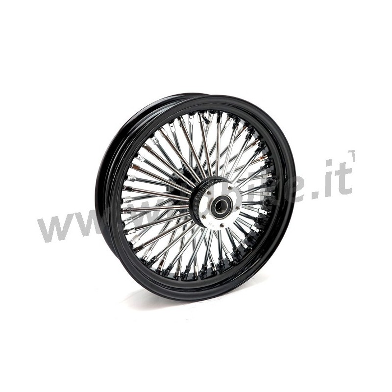 HINTERRAD RADIAL 48 BIG SPOKE 3,50 x 16 SCHWARZ/CHROM TÜV EINSCHEIBENBREMSE HARLEY DAVIDSON