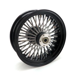 RUOTA POSTERIORE RADIALE 48 BIG SPOKE 5.50 x 16 NERO/CROMO TUV HARLEY DAVIDSON FLH FLT TOURING 08-21