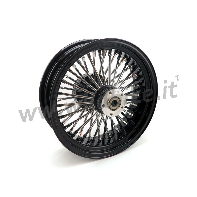 HINTERRAD RADIAL 48 BIG SPOKE 5.50 x 16 SCHWARZ/CHROM TÜV HARLEY DAVIDSON FLH FLT TOURING 08-21