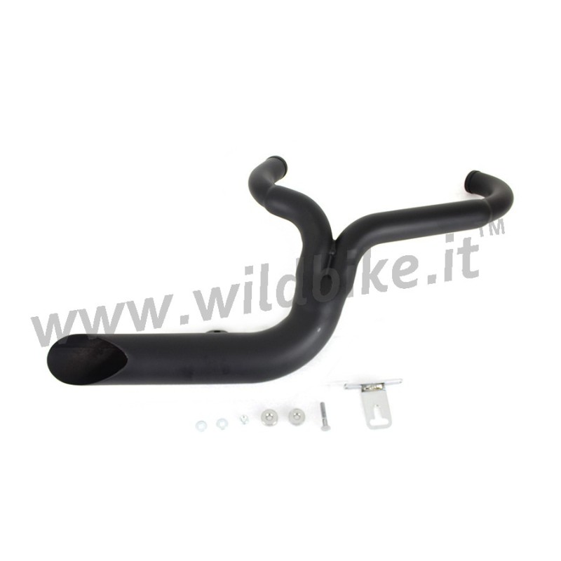 SCARICO WYATT GATLING® 2IN1 TURN-OUT NERO OPACO HARLEY DAVIDSON FXD DYNA 06-17