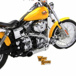 SCARICO WYATT GATLING® 2IN1 TURN-OUT CROMATO HARLEY DAVIDSON FXD DYNA 2006-2017