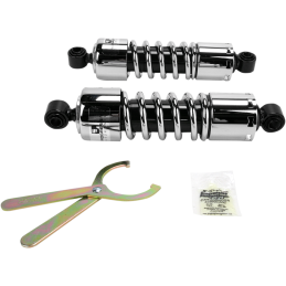 AMORTISSEURS PROGRESSIVE 412 SERIES CHROME 11" HARLEY DAVIDSON FXD DYNA '91-'14