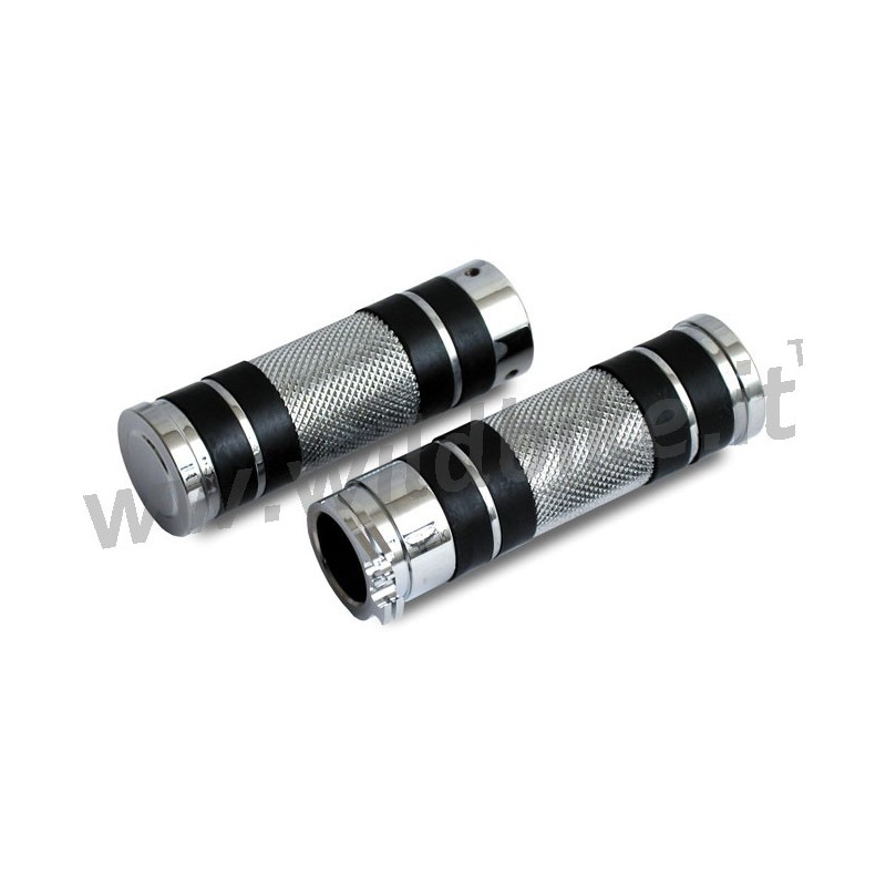 POIGNÉES ALUMINIUM KNURLED POUR HARLEY DAVIDSON MOTORCYCLES 80-21