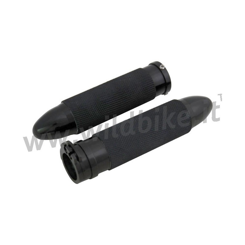 GRIFFE ALUMINIUM BULLET SCHWARZEN FÜR HARLEY DAVIDSON MOTORRÄDER 80-21