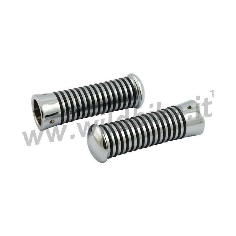 ALUMINIUM GRIPS O-RING CHROME FOR HARLEY DAVIDSON MOTORCYCLES 80-21