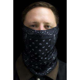 TUBE MOTLEY NECK UNIVERSAL BLACK PAISLEY RIDER