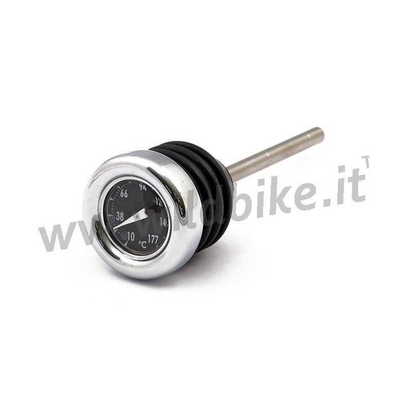 POP-UP BOUCHON CHROME DE LA TEMPERATURE D'HUILE NOIR F. HARLEY DAVIDSON TWIN CAM SOFTAIL 00-17