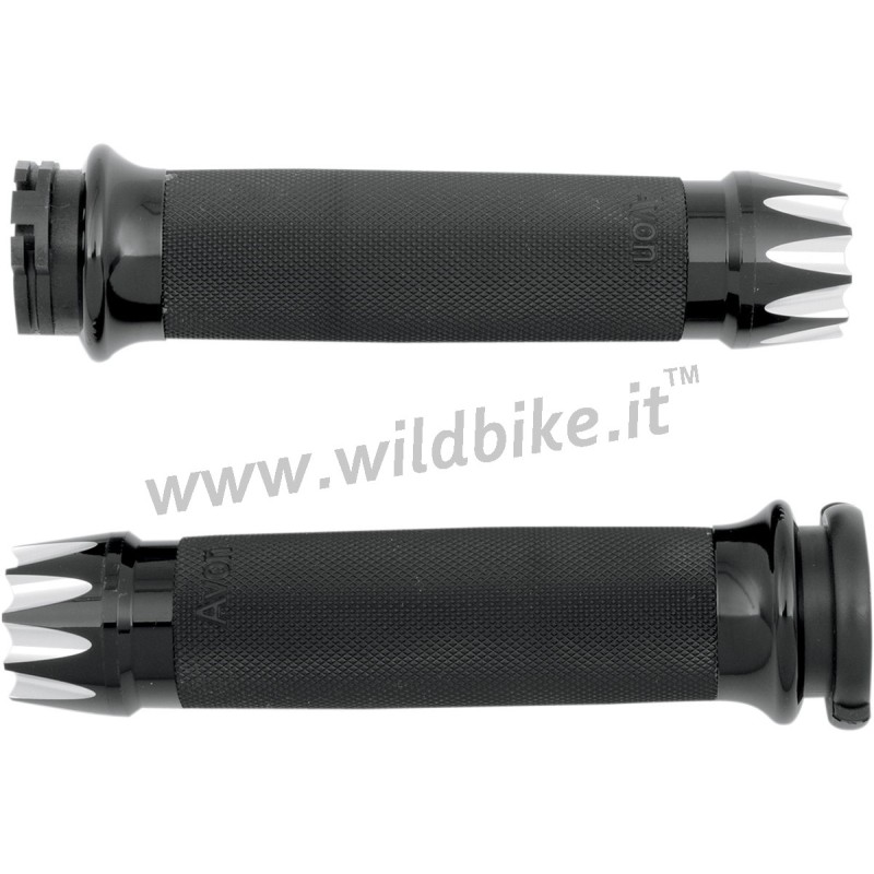 POIGNÉES AVON CUSTOM RIVAL COMFORT NOIR POUR HARLEY DAVIDSON 86-21