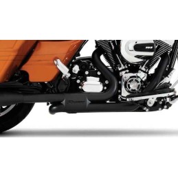 BLACK HEADER KIT RINEHART SLIMLINE DUALS 2INTO2 FOR HARLEY DAVIDSON TOURING M-EIGHT '18-'20