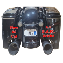 POT DÉCHAPPEMENTS TAB SLIP-ON 50 CAL NOIR HARLEY DAVIDSON FLH/FLT TOURING 17-21