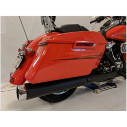AUSPUFFANLANGEN TAB SLIP-ON B.A.M. 4.5" SCHWARZEN HARLEY DAVIDSON FLH FLT TOURING 2017-2025