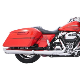 CHROME EXHAUST MUFFLERS TAB SLIP-ON B.A.M. 4" HARLEY DAVIDSON FLH/FLT TOURING 17-21