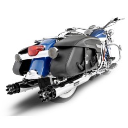 POT DÉCHAPPEMENTS SLIP-ON TAILGUNNER GUNSHIP CHROME/NOIR HARLEY DAVIDSON FLH FLT TOURING 2017-2025