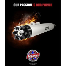 CHROME/BLACK EXHAUST MUFFLERS SLIP-ON TAILGUNNER GUNSHIP HARLEY DAVIDSON FLH FLT TOURING 2017-2025