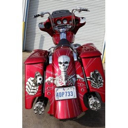 POT DÉCHAPPEMENTS SLIP-ON TAILGUNNER GUNSHIP CHROME/SILVER HARLEY DAVIDSON FLH FLT TOURING 2017-2025