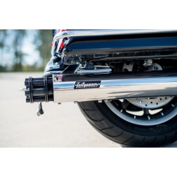 POT DÉCHAPPEMENTS SLIP-ON TAILGUNNER GUNSHIP CHROME/NOIR HARLEY DAVIDSON FLH FLT TOURING 1995-2016