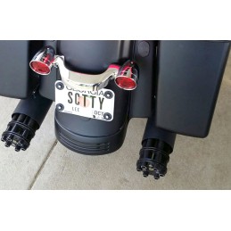 AUSPUFFANLANGEN SLIP-ON TAILGUNNER GUNSHIP SCHWARZHARLEY DAVIDSON FLH FLT TOURING 1995-2016