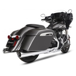 POTS ÉCHAPPEMENTS SLIP-ON RINEHART 4" CHROME INDIAN TOURING CRUISER 2014-2026