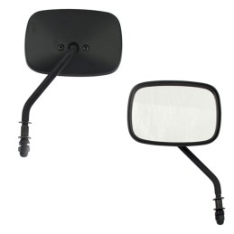 BLACK RECTANGLE MIRRORS OEM STYLE SHORT STEM FOR HARLEY DAVIDSON