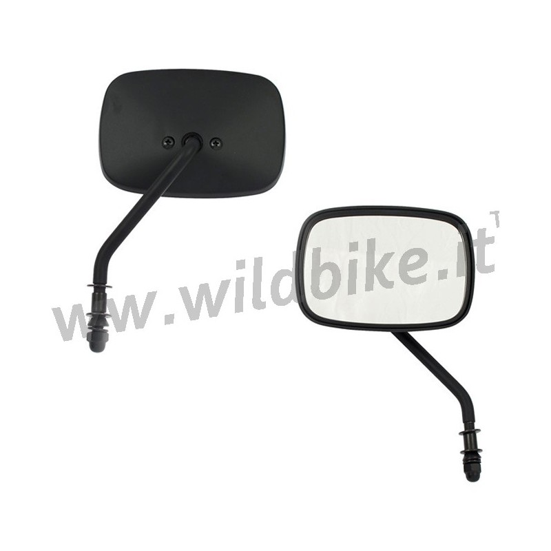 SPIEGEL SET SCHWARZ OEM STYLE KURZER STEM FÜR HARLEY DAVIDSON