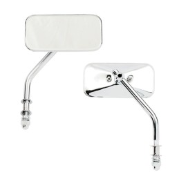 SET MIROIRS RECTANGULAIRE MINI DIE-CAST CHROME POUR HARLEY DAVIDSON