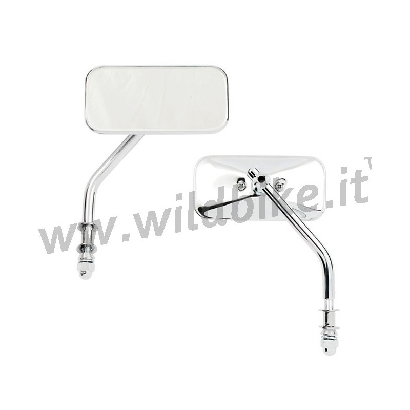 CHROME RECTANGULAR MIRRORS SET MINI DIE-CAST FOR HARLEY DAVIDSON